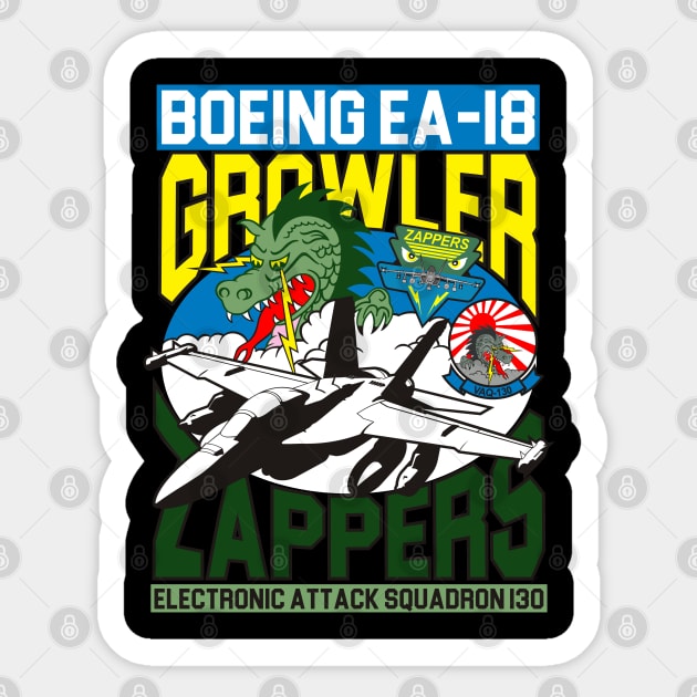 VAQ-130 Zappers - EA-18 Growler Sticker by MBK